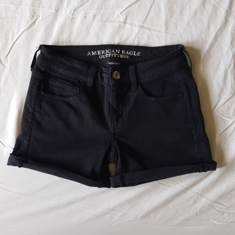 American Eagle Outfitters Black Twill Shorts